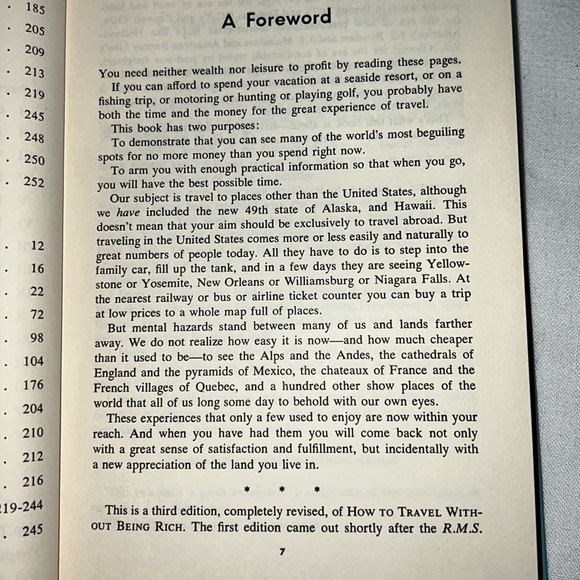 HOW TO TRAVEL WITHOUT BEING RICH 1959 VINTAGE HARDCOVER BOOK, STRONG AND RUNYON - Picture 14 of 17